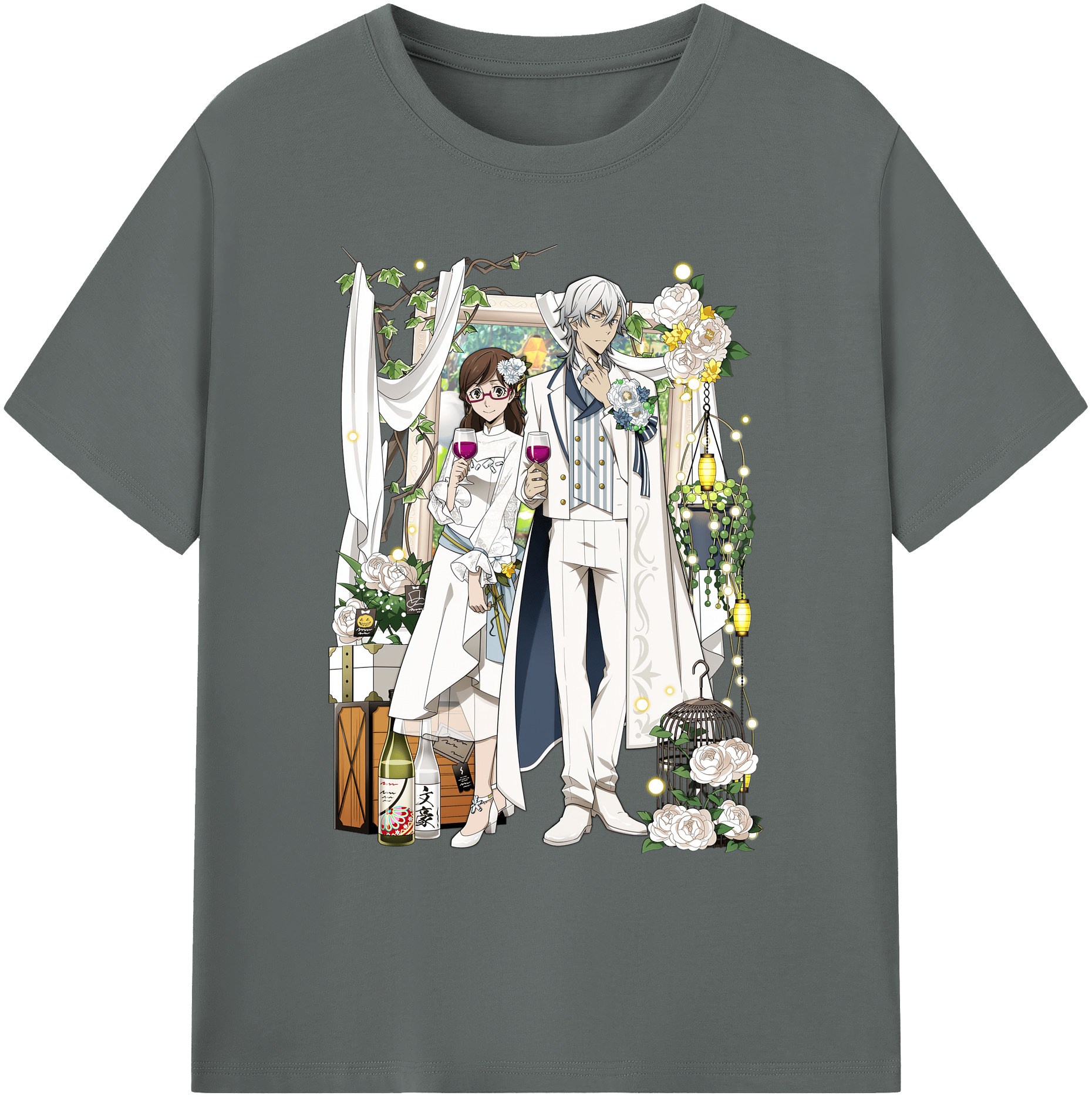 （画像用） 文豪ストレイドッグス Bungo Stray Dogs 綿100％ メンズ半袖Tシャツ｜肌触りやわらか＆通気性